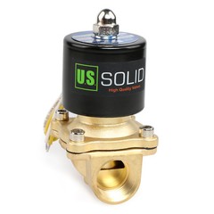 U.S. Solid Electric Solenoid Valve 3/4 inch Brass 110V AC