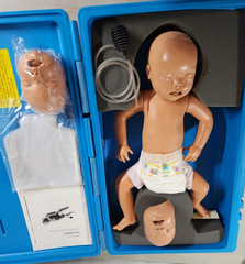 Cpr infant manikin baby Armstrong medical industries Chris Baby blue hard case