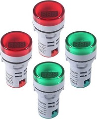2//4/8X AC60-500V 22MM LED Voltmeter Voltage Meter Indicator Pilot Light New DIY