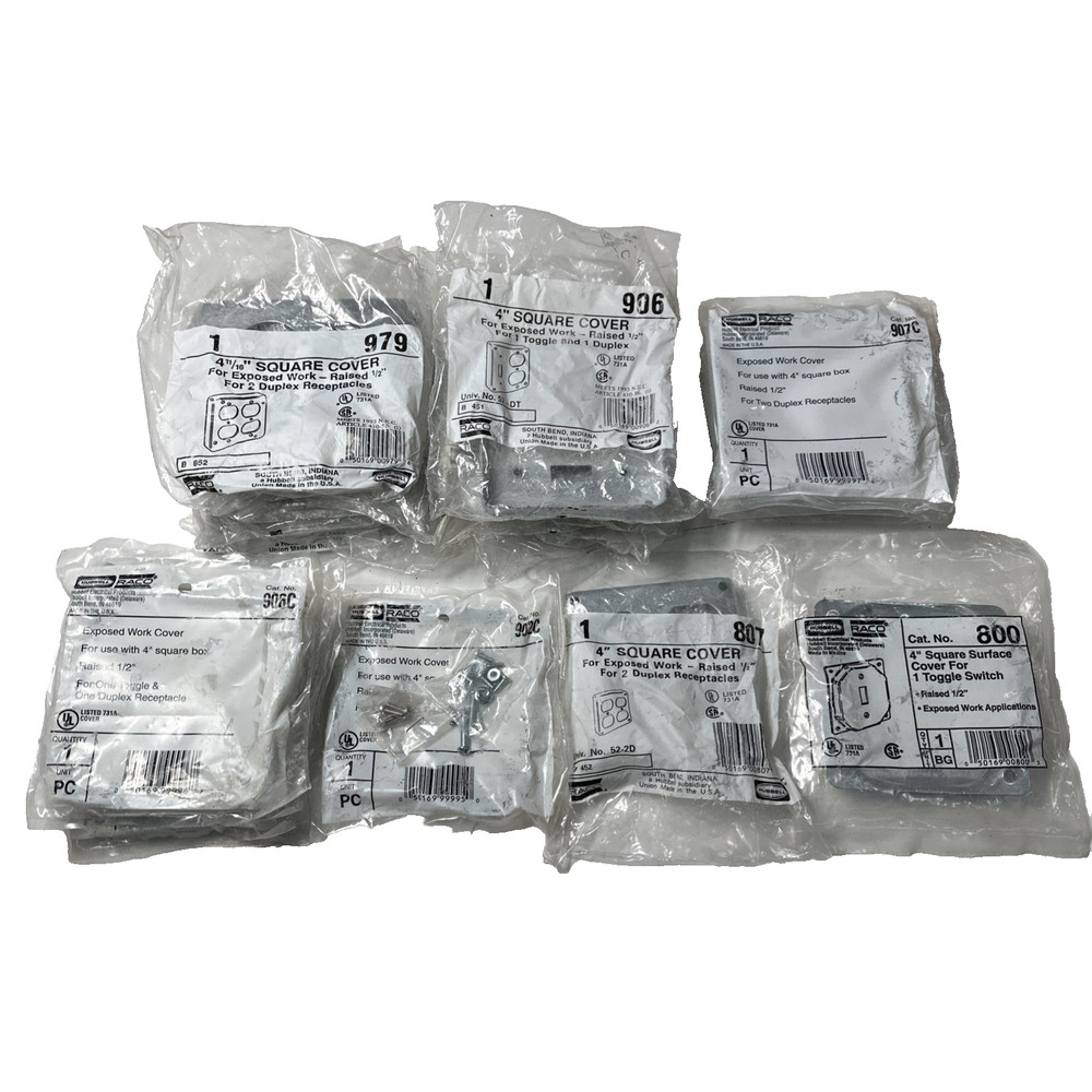 Qty 20 New Hubbell Raco 979 906 906c 907C 807 800 Square Covers Ships Free