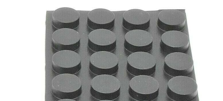 11mm Round Low Profile Silicone Rubber Bumper Pads w 3M Adhesive Backing 16 Pack