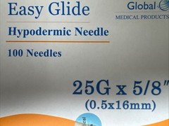 100/Box 25G x 5/8” Dispensing Needles With Caps Individually Sealed, Sterile!