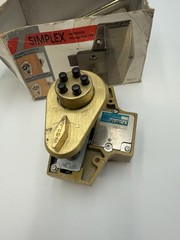 Simplex 904-04 Pushbutton Deadbolt, Satin Brass