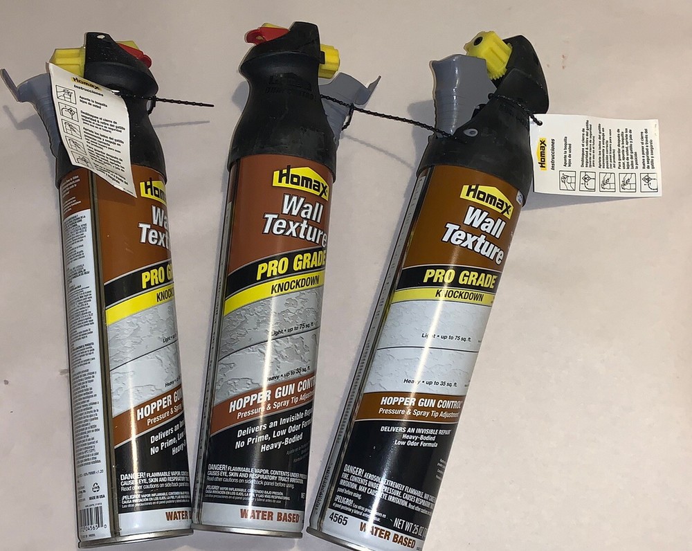 25 oz. Pro Grade Dual Control Water-Based Wall Knockdown by Homax Lot Box Of 3