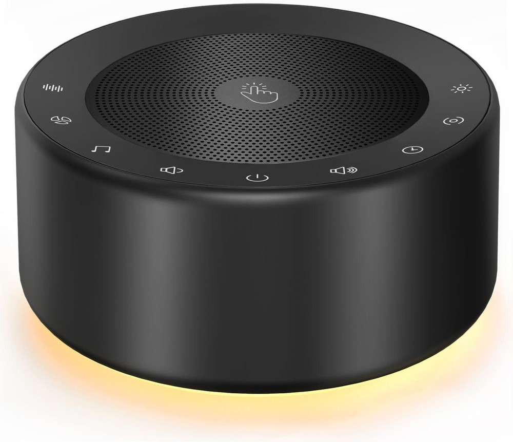 Kipcush White Noise Machine for Baby & Adults, 30 Standard, Angel V2 Black