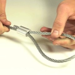 HIGOOD Wire Rope Sleeve, for Wire Rope Dia. 1/4″, Aluminum Alloy, PK 25