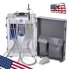 Portable Dental Mobile Delivery Unit Cart High Suction System Air Compressor