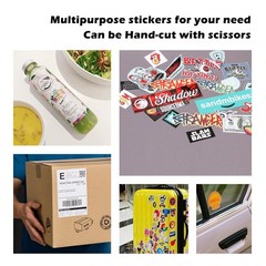 Koala 4×6 Inch Glossy Sticker Paper for Inkjet and Laser Printer, 50 White