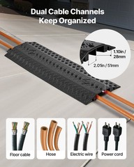 VEVOR Drop Over Cable Cover Heavy Duty Protector Ramp Floor Cord Cover 17500 lbs