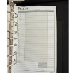 Franklin Covey Leather Planner Binder 7 Ring Retractable Handles Black 8 x 10