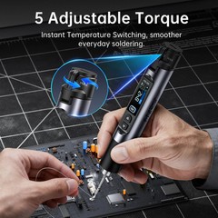FNIRSI HS-03 Cordless Soldering Iron USB-C Rechargeable 2600mAh 5 Temp Setting