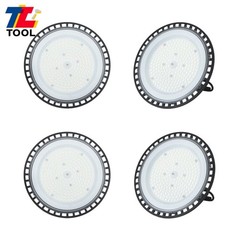 4 Pcs 18000LM UFO LED 150W High Bay Light Lighting Fixture With Hook Safety Rope