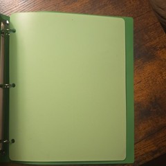 Green Plastic Storage Binder with Swirl Design
