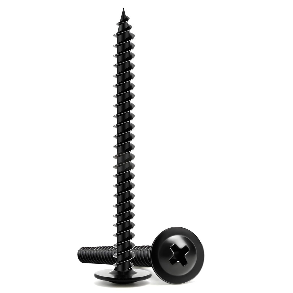 Wood Screws 2 Inch, 50 PCS Premium Truss Head Phillips Silver Wood Screws, Self