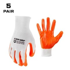 Large Nitrile Coated Work Gloves (5 Pack)