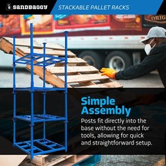 Sandbaggy Heavy-Duty Stackable Pallet Racks – 48” x 48” x 36” | Will Call