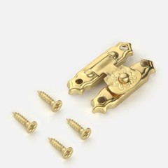 Box Wooden Case Metal Hasp Hook Lock Lid Latch Catch with Screws, 20pcs