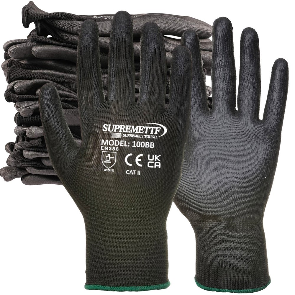 240 PAIRS PU COATED SAFETY WORK GLOVES GLOVE GARDEN GRIP MENS BUILDERS GARDENING