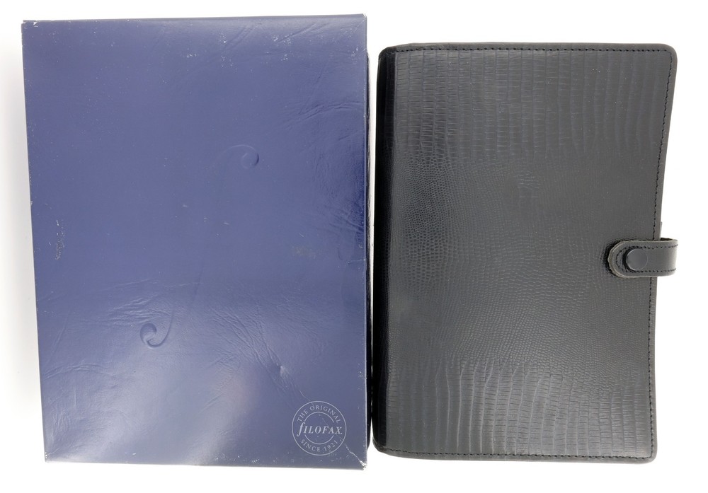 Unused 1990s FILOFAX Tejus Organizer Calf Leather Made in England Unused Inserts