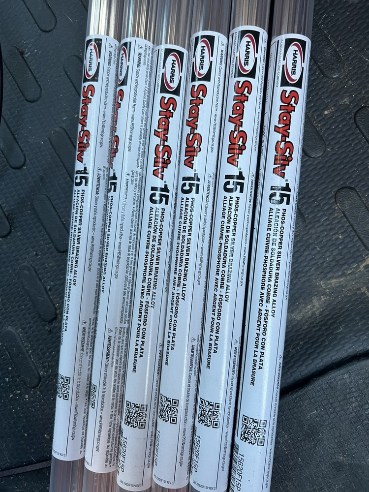 Harris Stay Silv 15 15% Silver Brazing Alloy Rods HVAC Grade 1LB 28 Rods