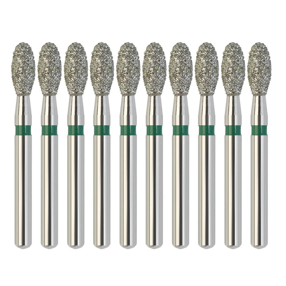 Multi-Use Football Diamond Burs FG 379/023C Egg Coarse Grit Green Friction Grip