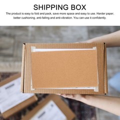 10Pcs Portable Khaki Corrugated Cardboard Boxes for Shipping and Storage Needs