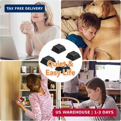 Rubber Feet for Electronics, Adhesive Rubber Feet 16PCS, Black Rubber Bumpers Se