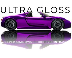 VViViD+ Ultra Gloss Candy Metallic Purple Vinyl Car Wrap Premium Paint Replac…