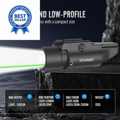VITOINNO 1500 Lumens Green Beam Light Combo is beam