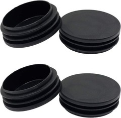 4PCS 50mm 2 Inch Round Plastic Plug, Round Black Plastic End Cap, Pipe Tubing…