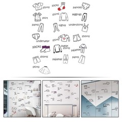 Removable Dresser Clothes Labels: Wardrobe Clothing 60.00X40.00X0.01CM, Multi