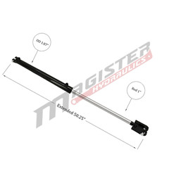Hydraulic Cylinder Welded Double Acting 1.5″ Bore 20″ Stroke Clevis End 1.5×20