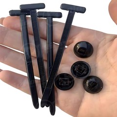 100x Universal Automotive Zip Tie Fastener Clips T-Style Car Wire Management