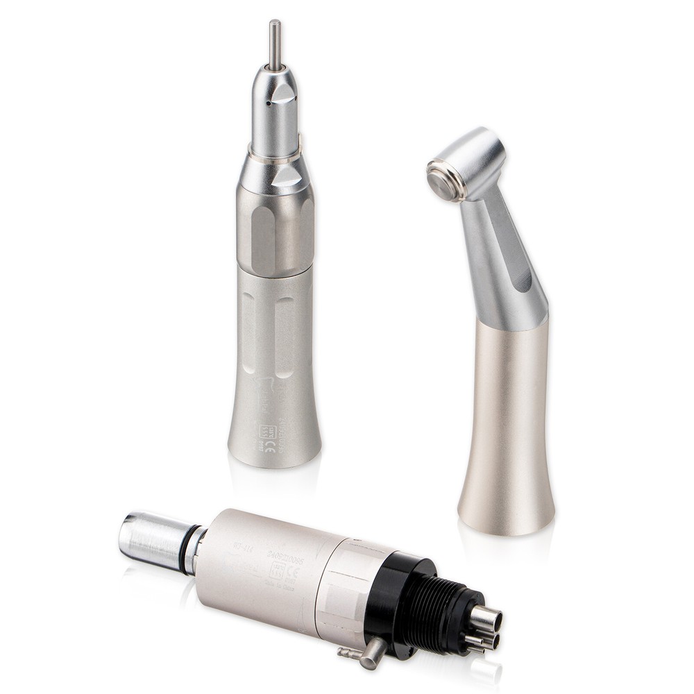 eLabPal Dental Slow Low Speed Handpiece Straight Contra Angle Air Motor 4H New