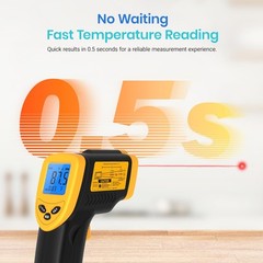Etekcity Infrared Thermometer Laser Temperature Gun 774, Meat Dark Yellow