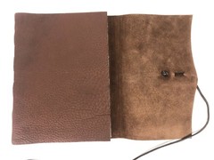 Luxurious Genuine Leather Journal 11.5 x 8.5 inches Sketchbook blank pages strap