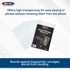 5×7 Photo Sleeves – 100 ct | Acid Free, No PVC | Soft Clear Plastic Photo Sle…