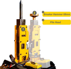 Pile Driver Head Breaker Hammer for Bobcat Skid Steer – Dual Function Tool