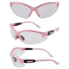 Cougar Light Pink Frame Clear Lens Womens Safety Glasses Shatterproof Lens Z87.1