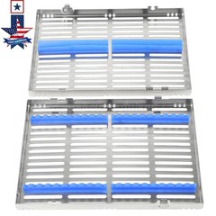 10 DENTAL SURGICAL AUTOCLAVE STERILIZATION CASSETTE BOX FOR 20 INSTRUMENTS