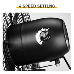 26″ Wall Mount Fan Oscillating Industrial 9299CFM BLDC Motor Heavy Duty Garage