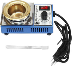 110V 150W Solder Pot 50mm – 500g Capacity Lead-Free Solder Bath & Scraper