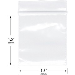 Plymor 1.5″ x 1.5″, 2 Mil Zipper Reclosable Plastic Bags