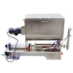 100-1000ml, Paste Filling Mixing Machine, Piston Filler Machine with Big Hopper