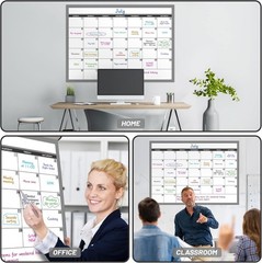 Ample Space 40″ x 28″ Laminated Dry Erase Calendar for Home, School, & Office