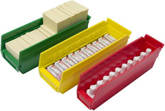 30120 Plastic Shelf Bins, Heavy Duty Storage Bins for Garage, Closet, and Drawer