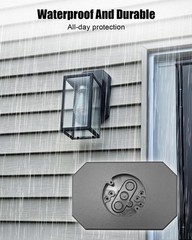 3 Pack of 8141DBL Siding Light Mounting Block Bracket Black with Built-in Ele…