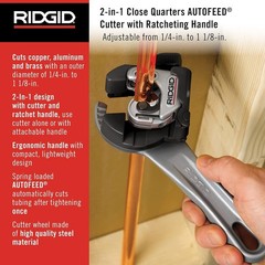 Lightweight Close Quarters Tubing Cutter with Ergonomic Grip & Automatic Feed