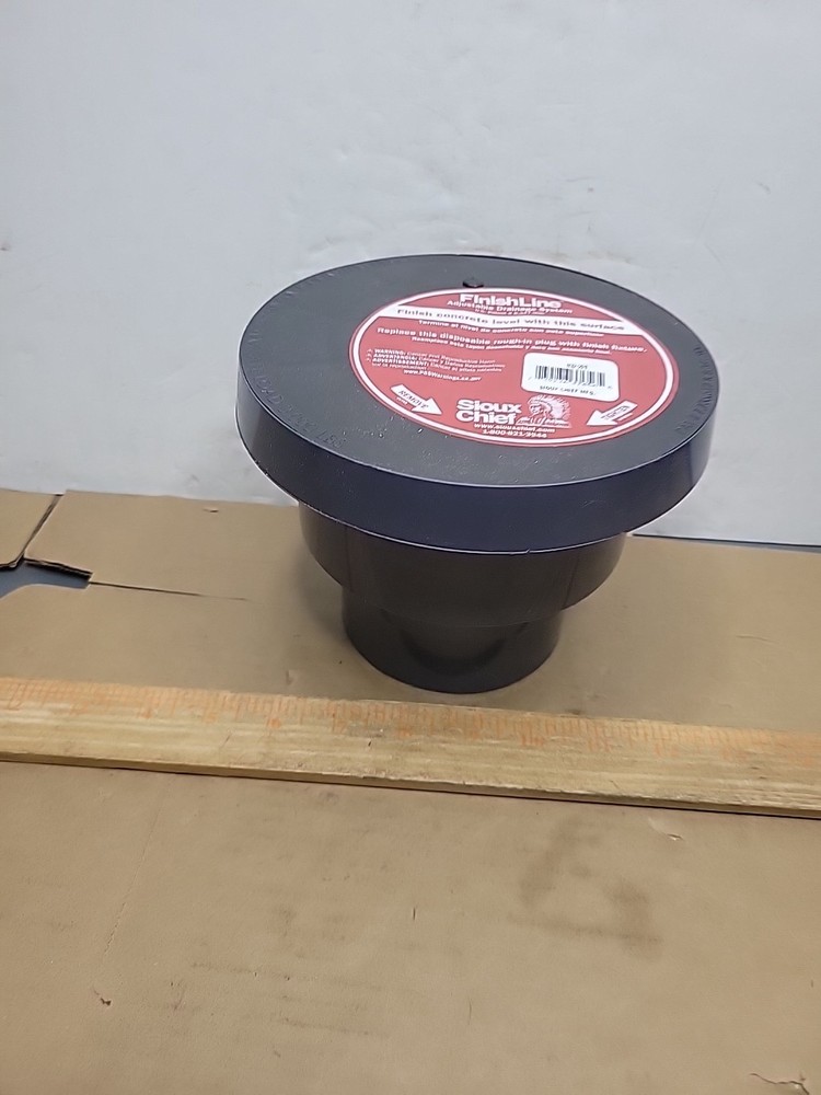 1 Sioux Chief FinishLine PVC Rough-In Adjustable Floor Drain 832-2PF Black