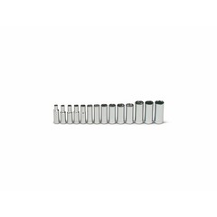 Wright Tool 355 3/8″ Drive 6-Point Deep Metric Socket Set. 14-Piece on Clip Rail